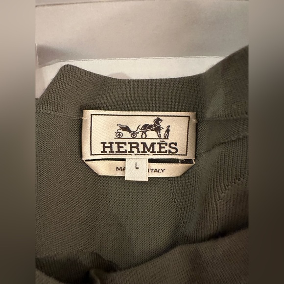 Hermes Men's “Quincaillerie Equestre" crewneck sweater, Size L, 100% Wool,$1,175 - Picture 11 of 15